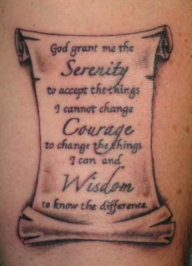 Serenity Prayer Tattoo by Khalil Rivera: TattooNOW